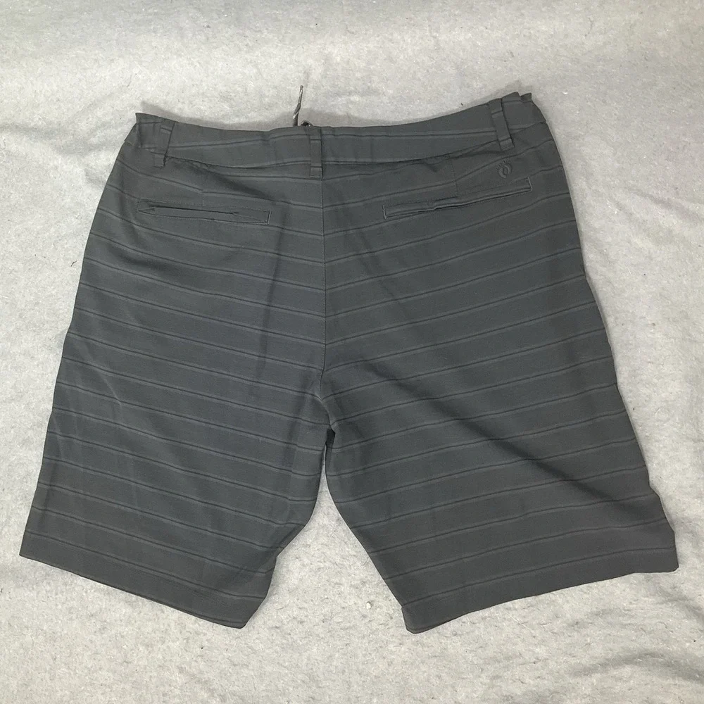 Hangten Mens  Shorts Sz 40 Dark Grey Pockets Striped Sports Golf Summer Outdoors